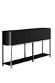 Consola, Bexley, Lord, 150x80x30 cm, PAL, Negru/Argintiu
