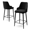 Set scaun de bar (2 bucăți), Hanah Home, Enox, Negru