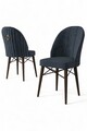 Set scaune 4 piese, Charlotte, Ritim, Metal, Antracit/Maro