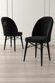 Set scaune 4 piese, Charlotte, Ritim, Metal, Negru