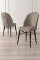 Set scaune 4 piese, Charlotte, Ritim, Metal, Cappuccino/Maro