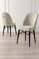 Set scaune 4 piese, Hanah Home, Ritim, Crem/Negru