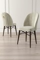 Set scaune 4 piese, Charlotte, Ritim, Metal, Crem/Maro