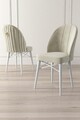 Set scaune 4 piese, Charlotte, Ritim, Metal, Crem/Alb