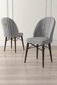 Set scaune 4 piese, Hanah Home, Ritim, Gri/Maro