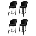 Set scaune  de bar 4 piese, Hanah Home, Alte, Negru