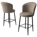 Set scaune  de bar 4 piese, Hanah Home, Alte, Cappuccino / Negru
