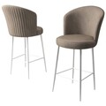 Set scaune  de bar 4 piese, Hanah Home, Alte, Cappuccino / Alb