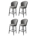 Set scaune  de bar 4 piese, Hanah Home, Alte, Gri/Negru