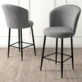 Set scaune  de bar 4 piese, Hanah Home, Alte, Gri/Negru
