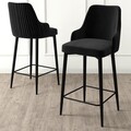Set scaune  de bar 4 piese, Hanah Home, Enox, Negru
