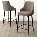 Set scaune  de bar 4 piese, Hanah Home, Enox, Cappuccino / Negru