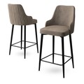 Set scaune  de bar 4 piese, Hanah Home, Enox, Cappuccino / Negru