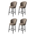 Set scaune  de bar 4 piese, Hanah Home, Fora, Cappuccino / Negru