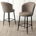 Set scaune  de bar 4 piese, Hanah Home, Fora, Cappuccino / Negru