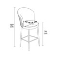 Set scaune  de bar 4 piese, Hanah Home, Fora, Cappuccino / Negru