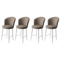 Set scaune  de bar 4 piese, Hanah Home, Fora, Cappuccino / Alb