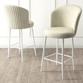 Set scaune  de bar 4 piese, Hanah Home, Fora, Crem/Alb