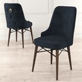 Set scaune 4 piese, Hanah Home, Pare, Antracit/Maro