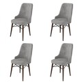 Set scaune 4 piese, Hanah Home, Pare, Gri/Maro