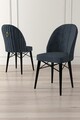 Set scaune 6 piese, Hanah Home, Ritim, Antracit / Negru