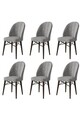 Set scaune 6 piese, Hanah Home, Ritim, Gri/Maro
