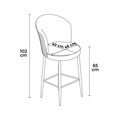 Set scaune de bar 6 piese, Hanah Home, Alte, Cappuccino / Alb