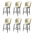 Set scaune de bar 6 piese, Hanah Home, Alte, Crem/Negru