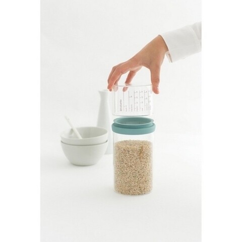 Recipient cu capac gradat, Brabantia, 290244, 1.3 L, plastic, menta