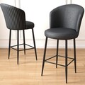 Set scaune de bar 6 piese, Hanah Home, Uras, Antracit / Negru