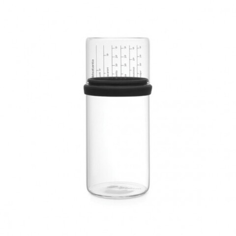 Recipient cu capac gradat, Brabantia, 290282, 1.3 L, plastic, gri inchis