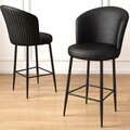 Set scaune de bar 6 piese, Hanah Home, Uras, Negru