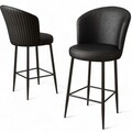 Set scaune de bar 6 piese, Hanah Home, Uras, Negru