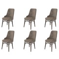 Set scaune 6 piese, Hanah Home, Pare, Cappuccino/Maro
