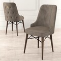 Set scaune 6 piese, Hanah Home, Pare, Cappuccino/Maro