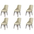 Set scaune 6 piese, Hanah Home, Pare, Crem/Maro