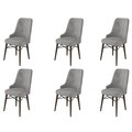 Set scaune 6 piese, Hanah Home, Pare, Gri/Maro