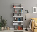 Corp biblioteca, Colman, Bates, 60x19.6x160 cm, PAL, Alb / Gri închis