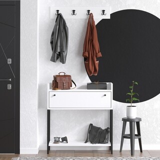 80x90x31 cm, Alb;Negru