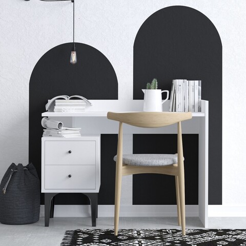 Birou, Emerald, Dow, 100x80x45 cm, PAL, Alb