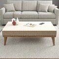 Masuta de cafea, Hommy Craft, Milan, 105x34 cm, PAL, Maro/Crem