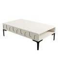 Masuta de cafea, Hommy Craft, Lyon 32, 105x32 cm, PAL, Crem/Negru