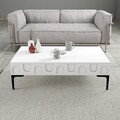 Masuta de cafea, Hommy Craft, Lyon 32, 105x32 cm, PAL, Alb/Negru