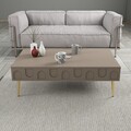 Masuta de cafea, Hommy Craft, Lyon 33, 105x33 cm, PAL, Atlas / Aur
