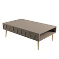 Masuta de cafea, Hommy Craft, Lyon 33, 105x33 cm, PAL, Atlas / Aur
