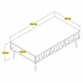 Masuta de cafea, Hommy Craft, Lyon 33, 105x33 cm, PAL, Atlas / Aur