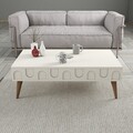 Masuta de cafea, Hommy Craft, Lyon 34, 105x34 cm, PAL, Crema/Nuca