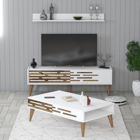 Set mobilier living, Hommy Craft, Valensiya 140, PAL, Alb
