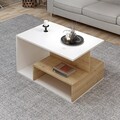 Masuta de cafea, Inarch, Vera, 90x48.6x60 cm, PAL, Stejar alb