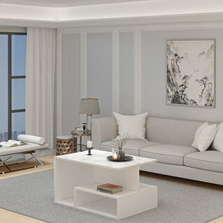 90x48.6x60 cm, Alb;Marmura